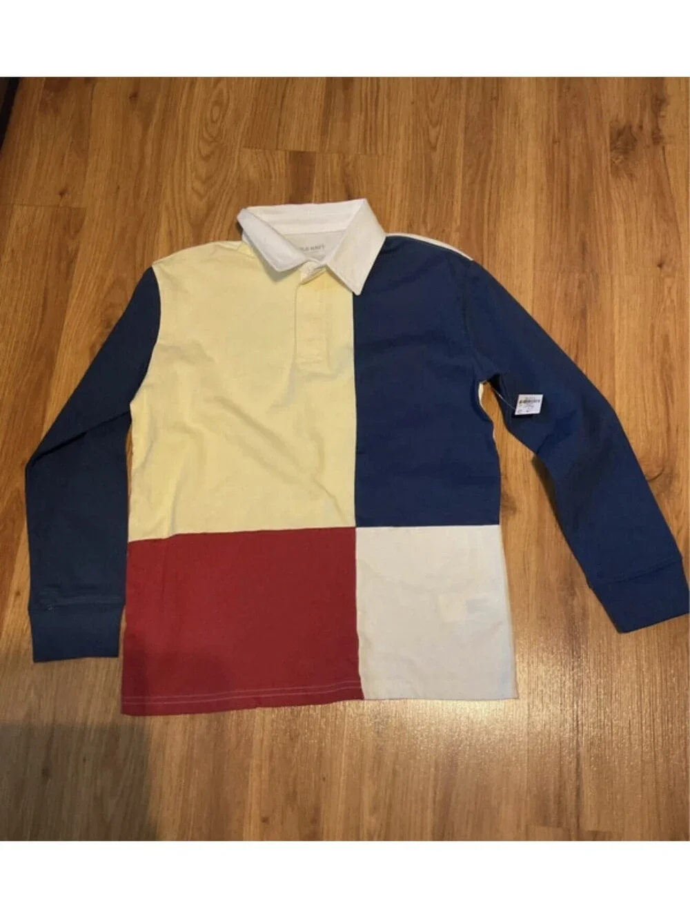 Boys Old Navy Rugby Style Long Sleeve Polo Size 10-12